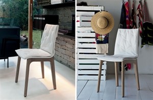Bontempi Casa - Alfa Chair - Wood Legs with Cushion - QS