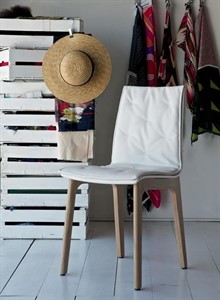 Bontempi Casa - Alfa Chair - Wood Legs with Cushion 